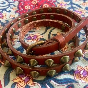 Faux Brown Leather Belt